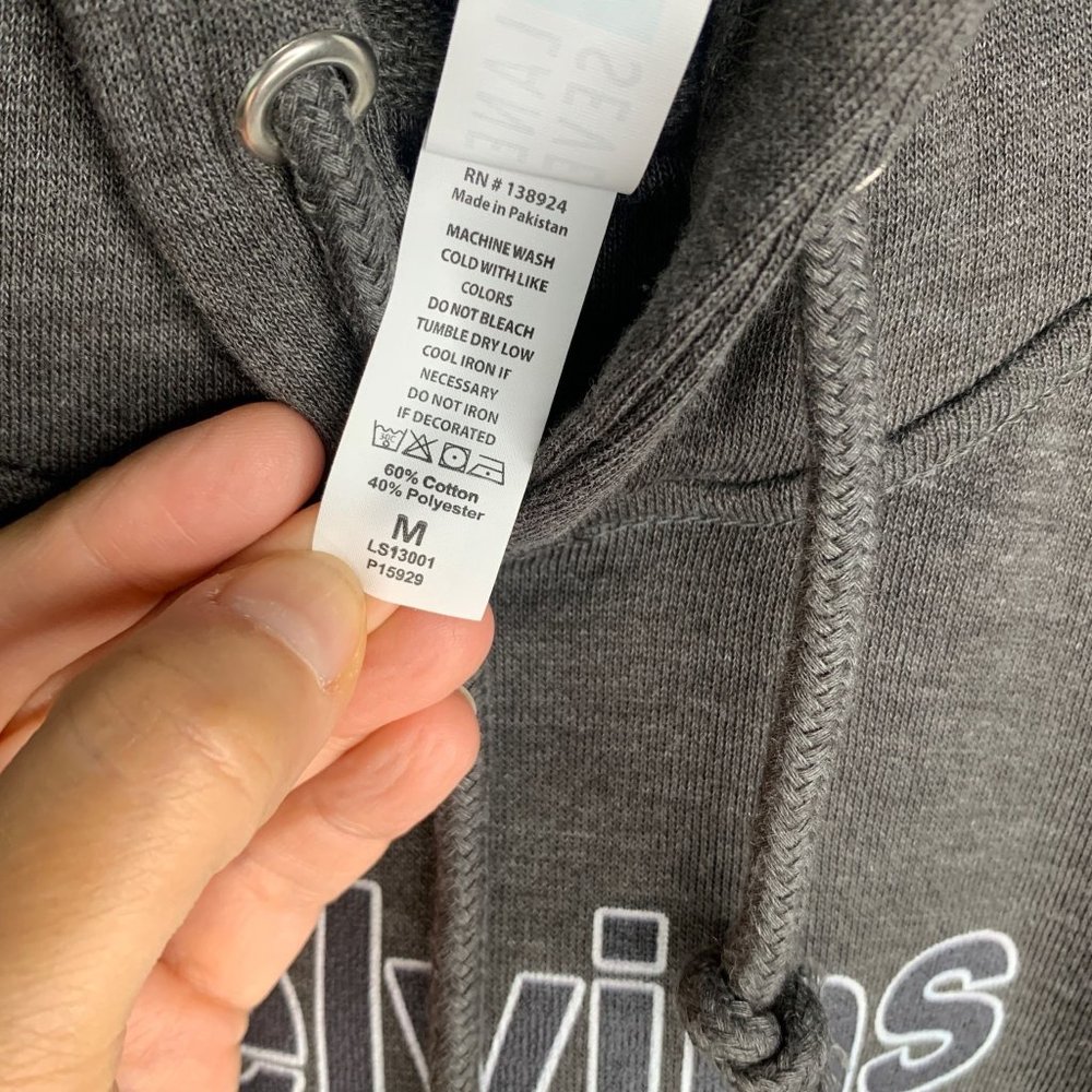 NWOT THE MELVINS Gray Hooded Pullover Hoodie Sweatshirt Sz M - Picture 8 of 9
